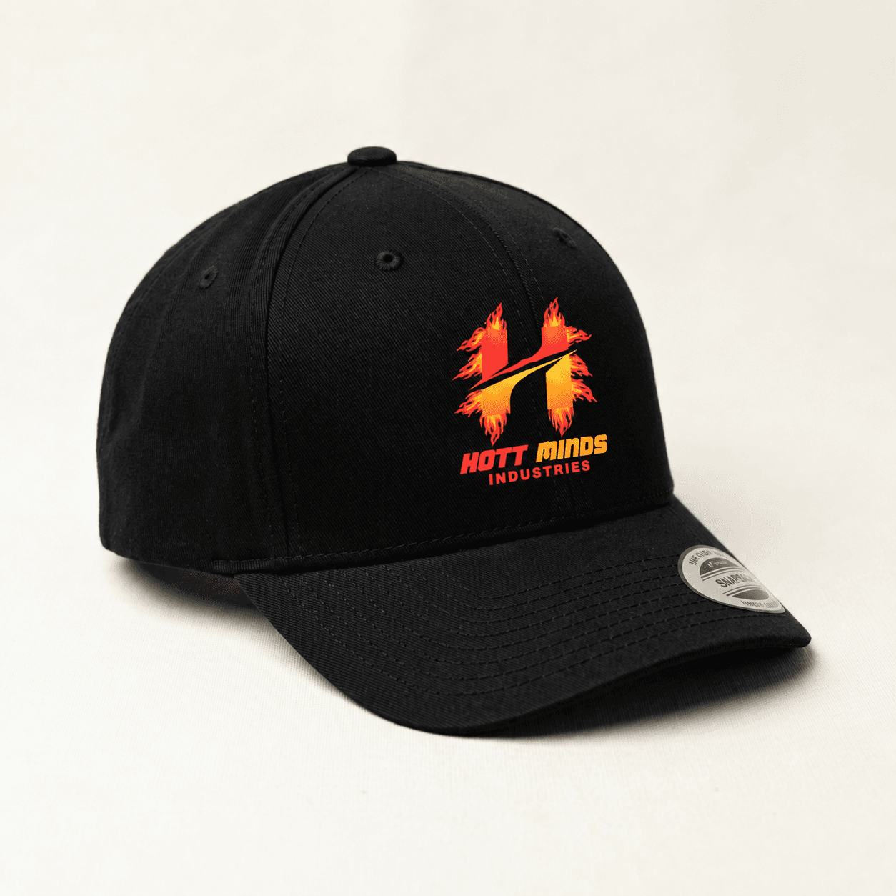 Flame Crest Structured Snapback Cap